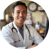 Medical provider conducting an online health assessment