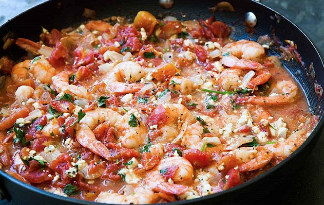 Baked Shrimp With Tomatoes and Feta