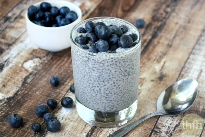 Blueberry chia seed pudding.