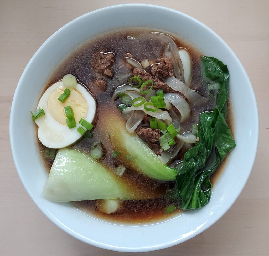 beef shirataki noodle soup