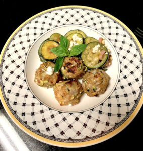 Holiday Chicken-Zucchini Meatballs with Feta